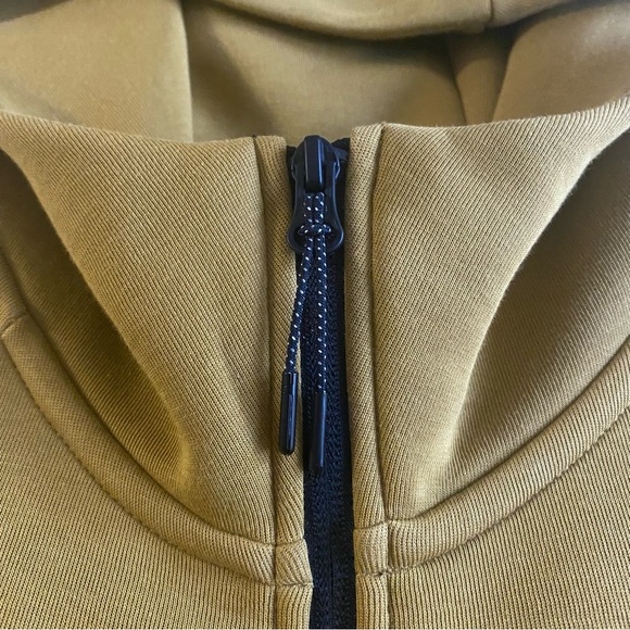 Nike Tech Fleece Windrunner Hoodie Mens XL Ochre Full Zip Sweatshirt - Picture 4 of 14